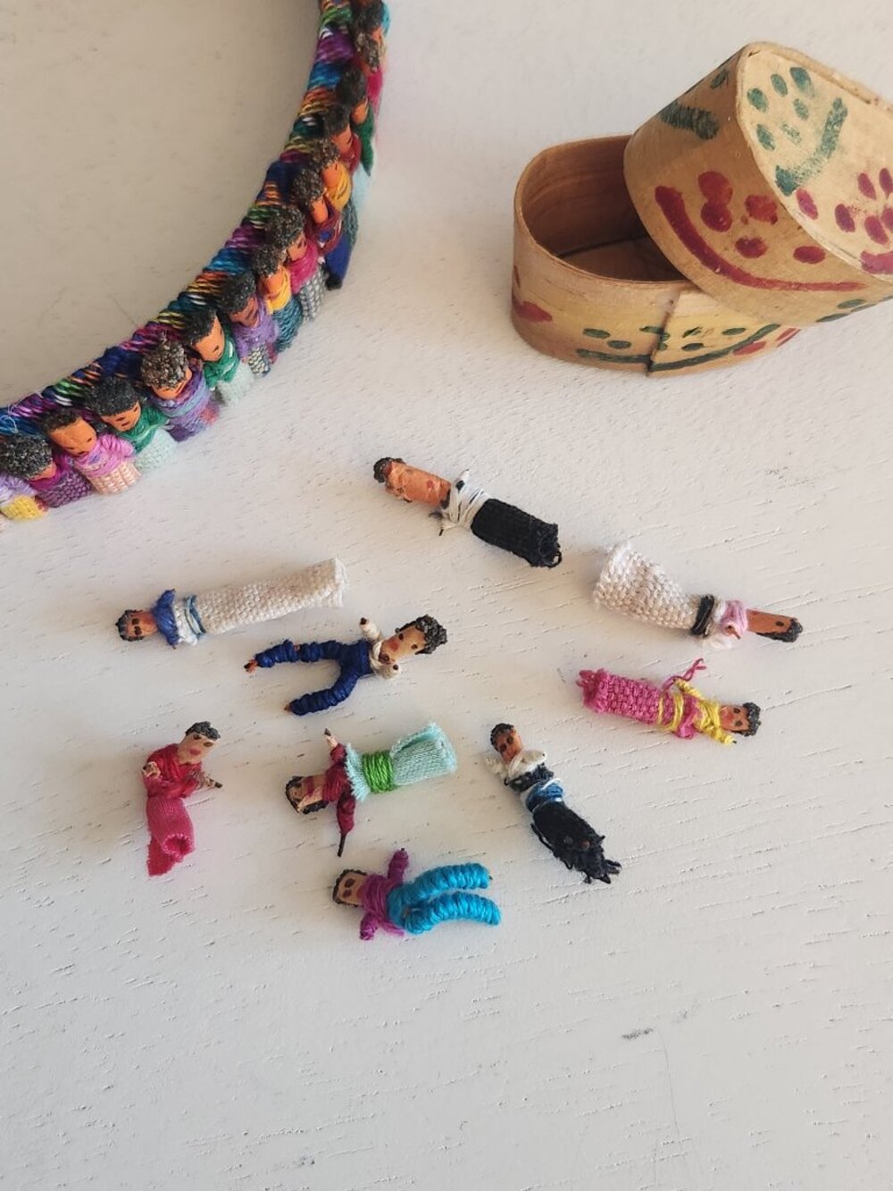 Worry Dolls with Matching Headband | Handmade In Guatemala - Picture 4 of 6